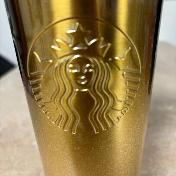 Starbucks Stainless Steel Gold Cup - Picture 2 of 3
